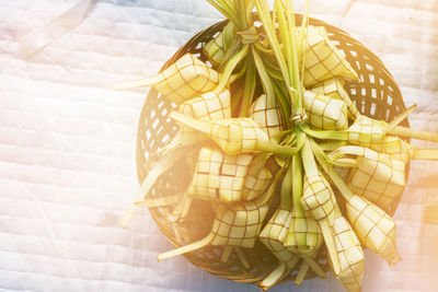 Ketupat view of food on table