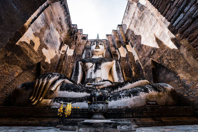 Low angle view of statue