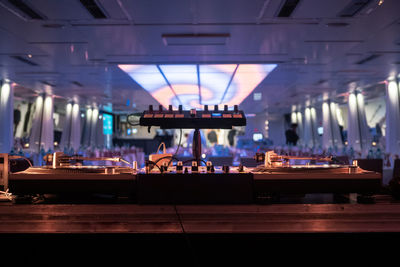 Interior of restaurant