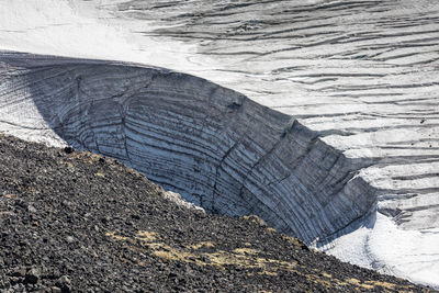 High angle view of rock formation