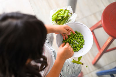 Close-up of woman holding food