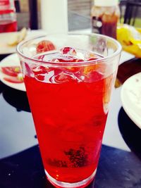 Close-up of drink on table