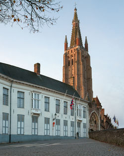 Exterior of historic building against sky in city