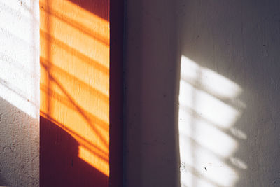 Sunlight falling on wall