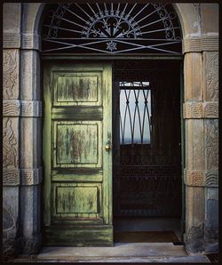 Old wooden door