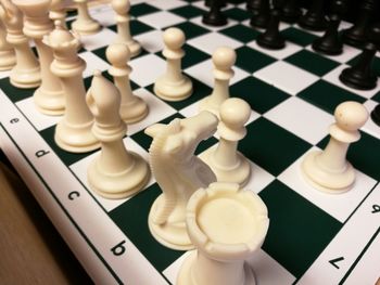 Close-up of chess pieces