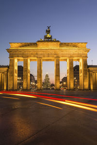 Brandenburg gate illuminated on christmas season