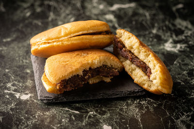 Close-up of bread in container