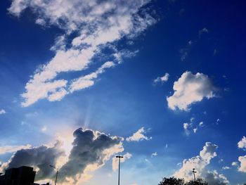 Low angle view of blue sky