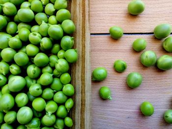 High angle view of fruits on table