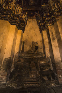 Low angle view of statue in temple