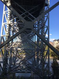 Low angle view of bridge against sky