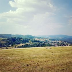 Scenic view of landscape against sky