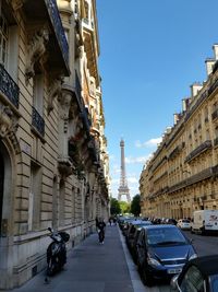 City street with buildings in background