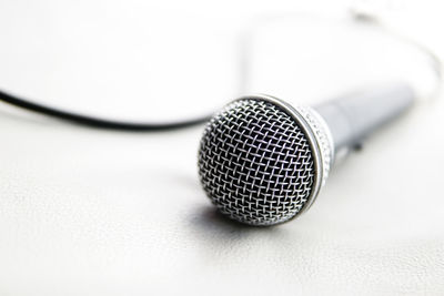 Close-up of microphone