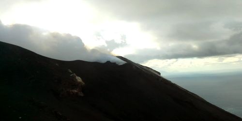 Low angle view of mountains against sky