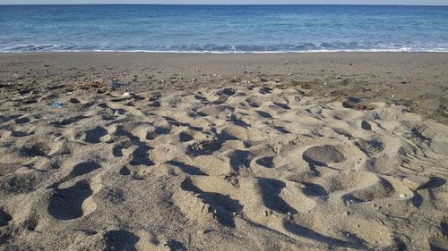 High angle view of beach