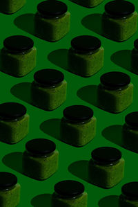 Full frame shot of various containers