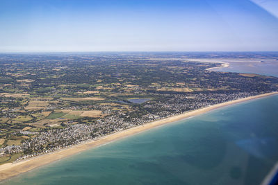 Aerial view of sea against sky