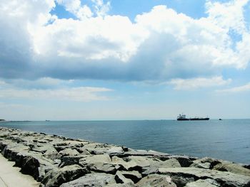 Scenic view of sea against sky