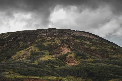 Low angle view of mountain against sky