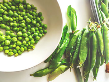 High angle view of vegetables in container