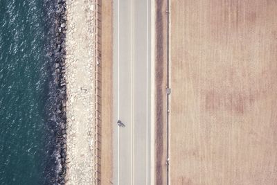 High angle view of beach