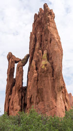 Low angle view of rock formation