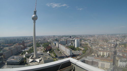 Aerial view of buildings in city