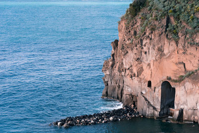 Rock formation on sea shore