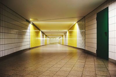 Empty corridor in building