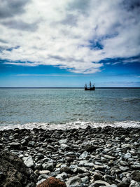 Scenic view of sea against sky