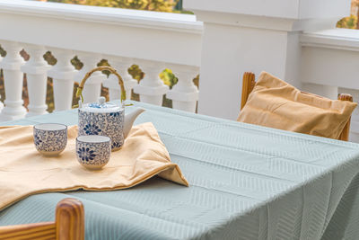 Place setting on table