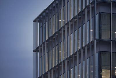 Low angle view of building against clear sky