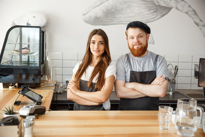 Portrait of a smiling young couple