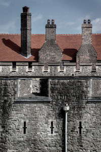 Exterior of old building against sky