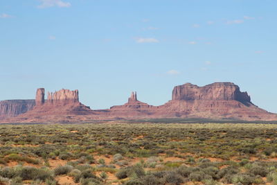 View of rock formations