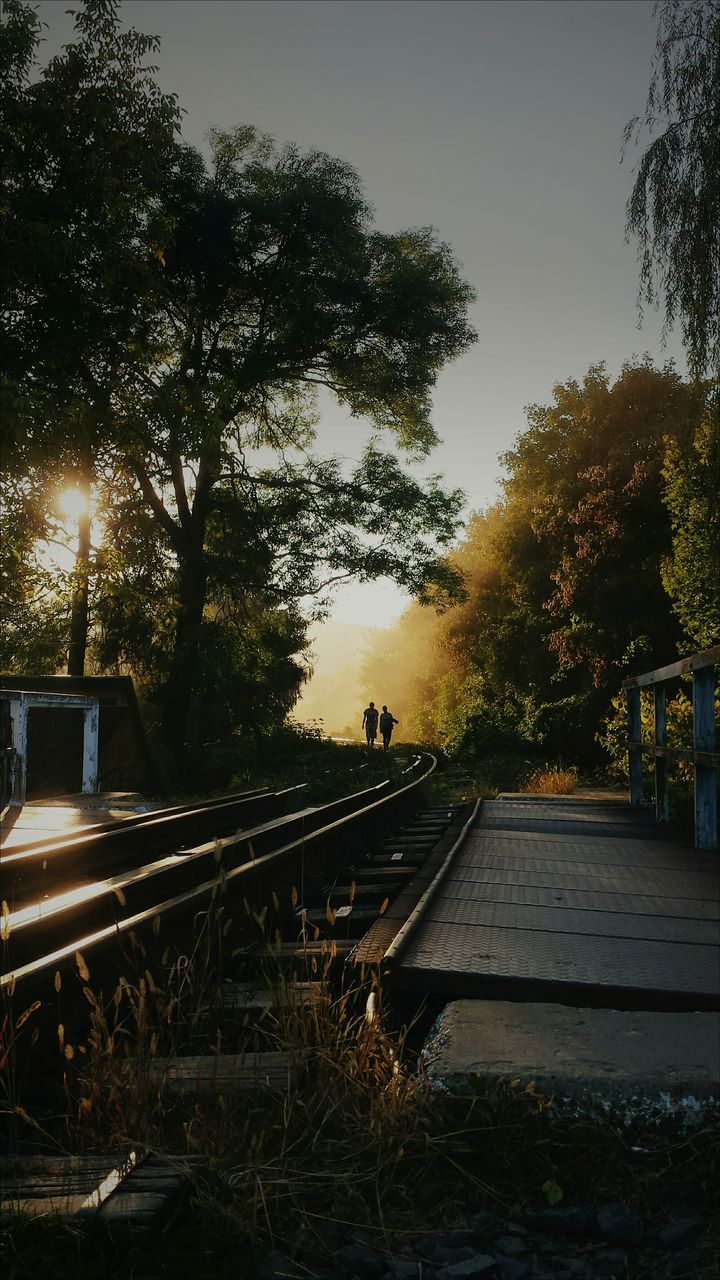 RAILROAD TRACKS AGAINST SKY