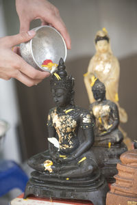 Close-up of statue of buddha