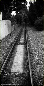 Railroad tracks on railroad track