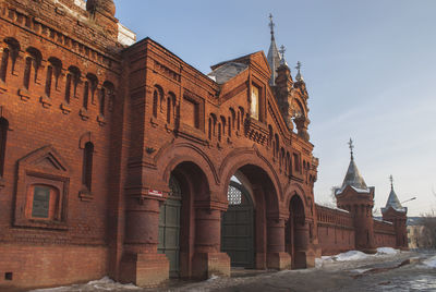 Low angle view of historic building against sky