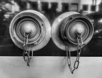 Surface level of objects arranged in row