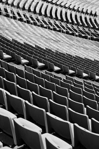Empty chairs at stadium