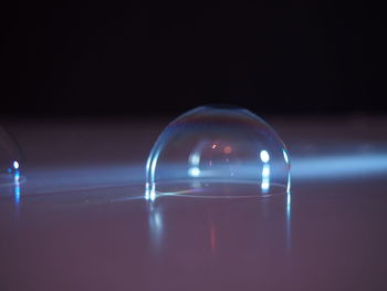 Close-up of illuminated blue light