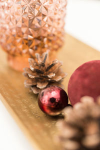 Close-up of strawberries on table