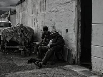 Man sitting outdoors