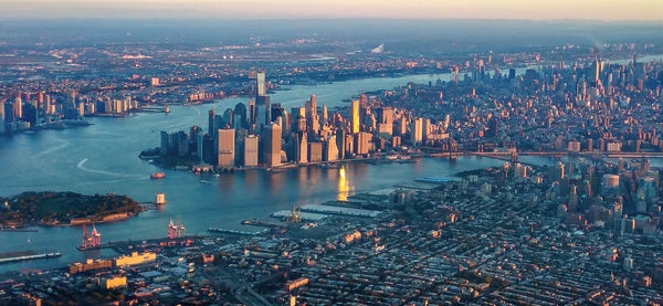 High angle shot of cityscape