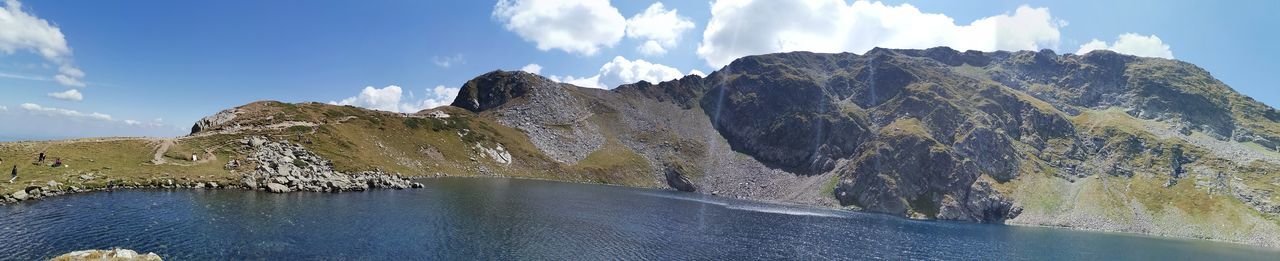 Panoramic view of mountains against sky