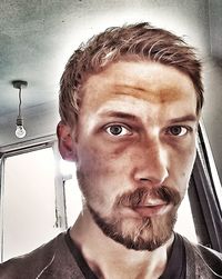 Close-up portrait of young man