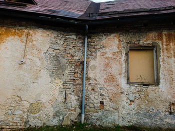 Close-up of abandoned door